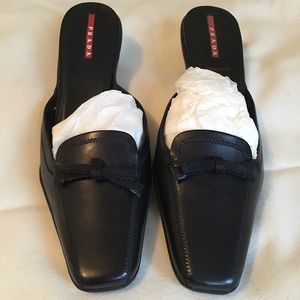 Prada mules with kitten heel